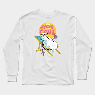 Melting Snowman on the Beach // It's So Hot to Be Cool Long Sleeve T-Shirt